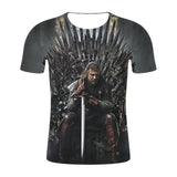 HZIJUE 3d Print T-shirt Iron Throne
