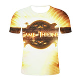HZIJUE 3d Print T-shirt Iron Throne