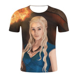 HZIJUE 3d Print T-shirt Iron Throne